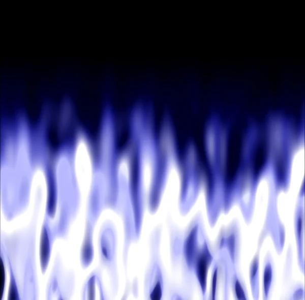 Icy Flames over black — Stock Photo, Image