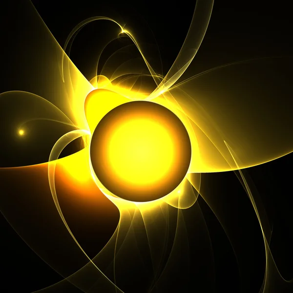 Золотая солнечная сфера — стоковое фото