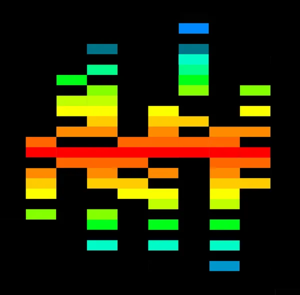 Regenboog grafische equalizer — Stockfoto