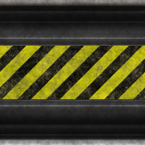 Hazard stripes steel — Stockfoto
