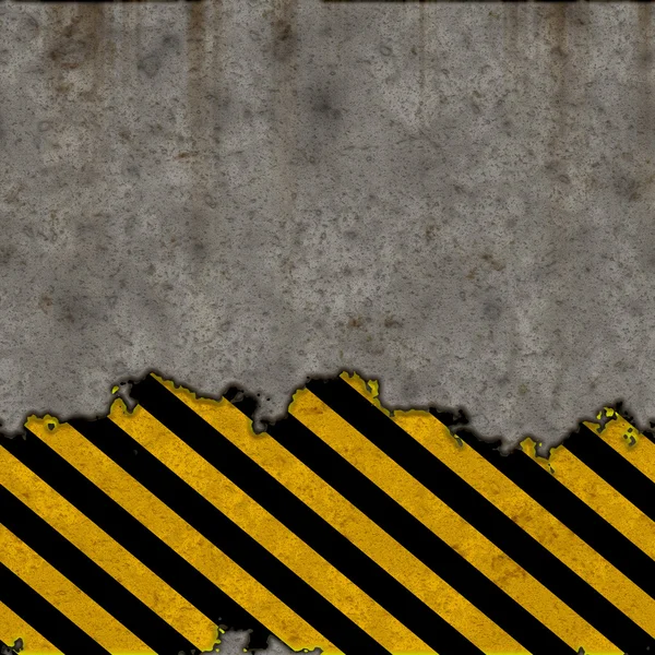 Hazard stripes torn wall — Stock Photo, Image