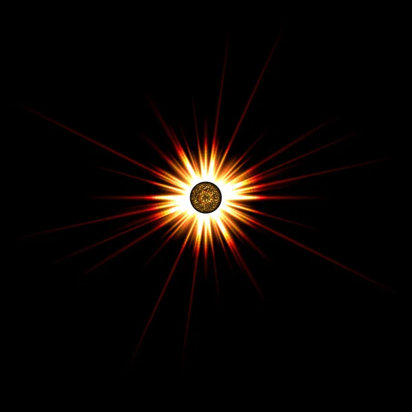 Explosão da estrela da chama solar — Fotografia de Stock