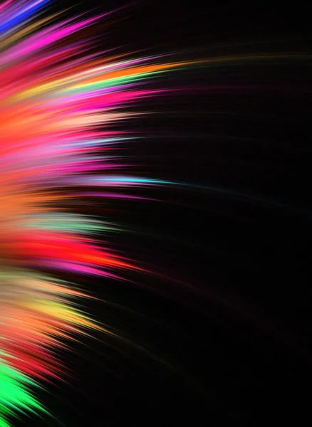 Regenboog fractal veren — Stockfoto