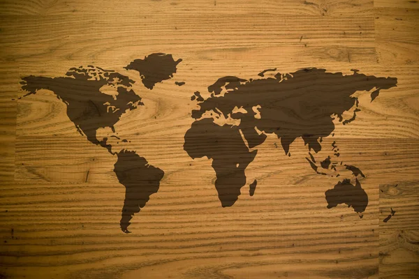 Wood Map — Stock Photo, Image