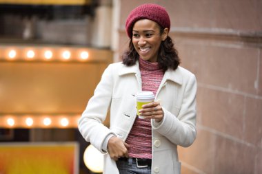 Woman with a Coffee clipart