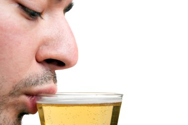 Man Drinking Beer clipart