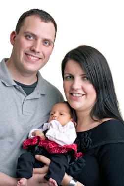 Mother and Father With Their Baby clipart