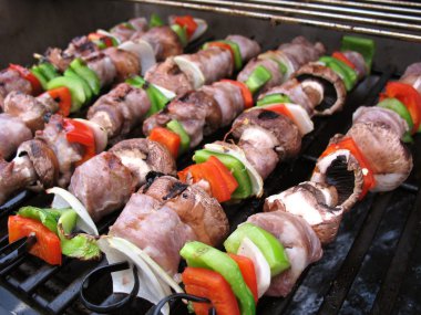 Shish Kebabs on the Grill clipart