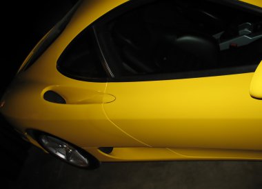 Yellow sports car clipart