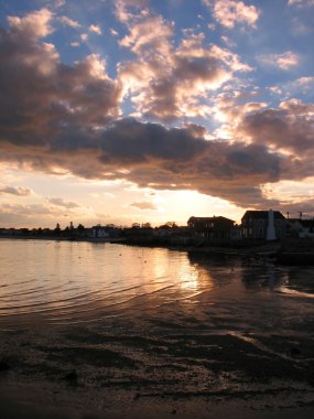 Connecticut beach günbatımı