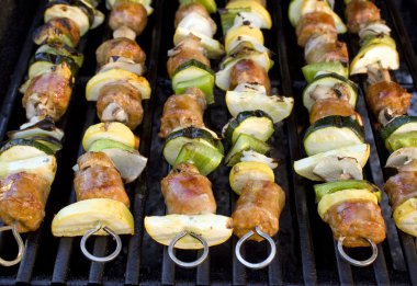 Shish Kebabs on the Grill clipart