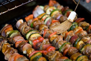 Shish Kebabs on the Grill clipart