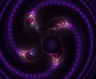 Purple Fractal Spiral clipart