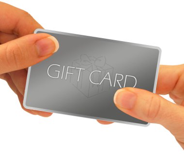 Gift card hands clipart