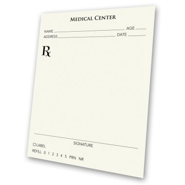 Blank prescription pad clipart