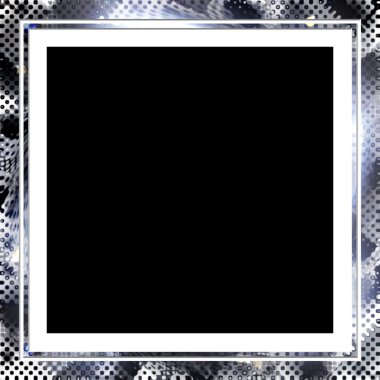 Silver Halftone frame clipart