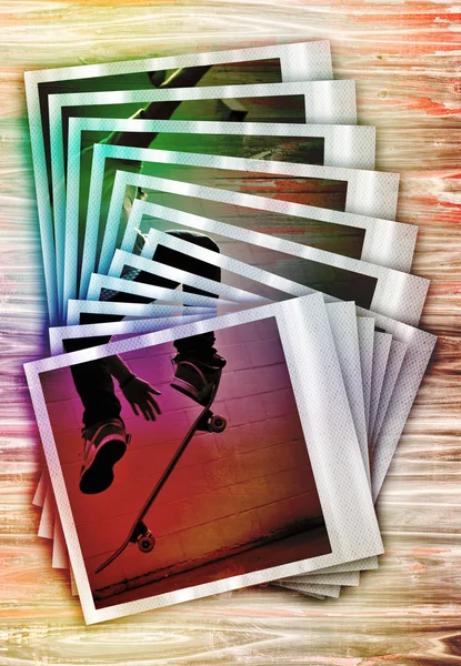 Skateboarding Fotos Montagem — Fotografia de Stock