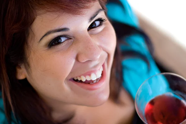 Šťastný ochutnávku vína — Stock fotografie