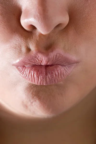 Gebobbeld omhoog lippen — Stockfoto