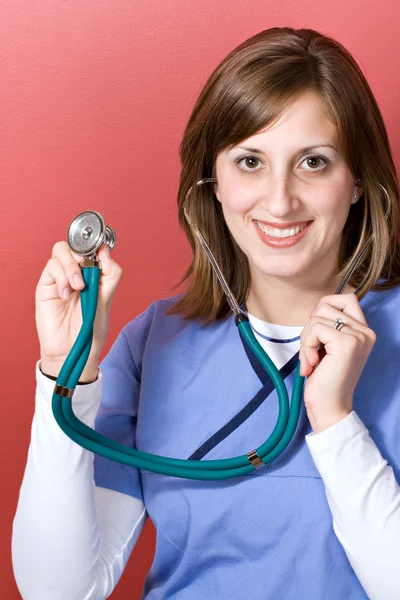 Nurse With Stethoscope — Stock Photo, Image