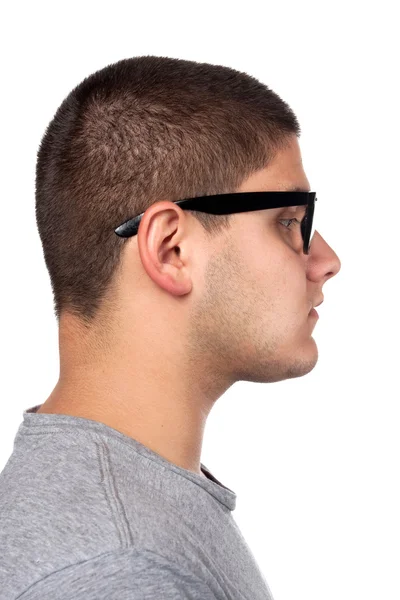 Jeune homme dans des lunettes nerveuses — Photo