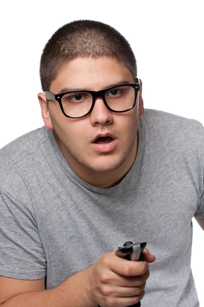 Adolescente jogando jogos de vídeo — Fotografia de Stock