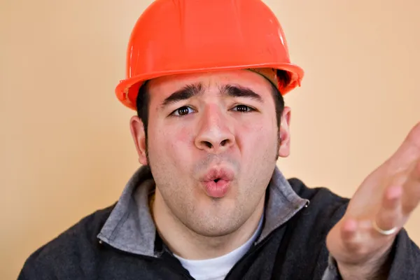 Frustrated Construction Worker — Stock Photo, Image