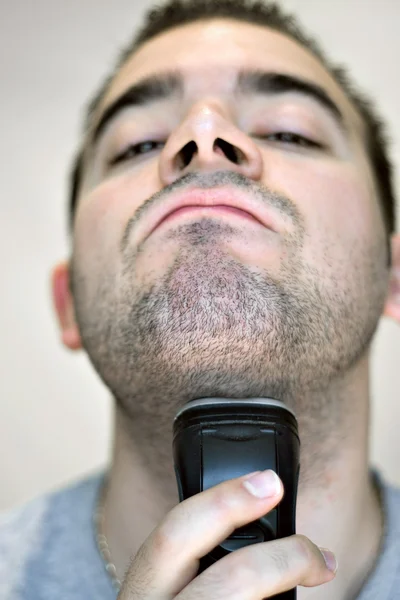 Man Shaving — Stock Photo, Image