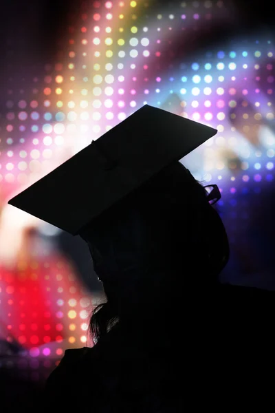 School graduate siluett — Stockfoto
