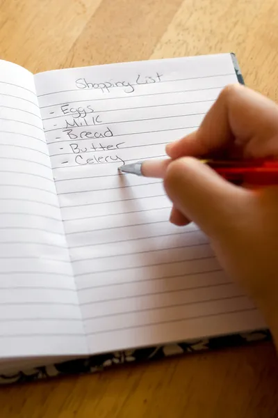 Grocery Shopping List — Stock Photo, Image