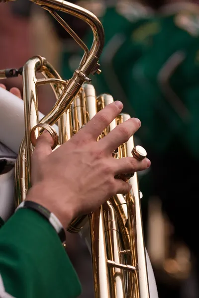 Marching Band Tuba Player — Stock Photo, Image
