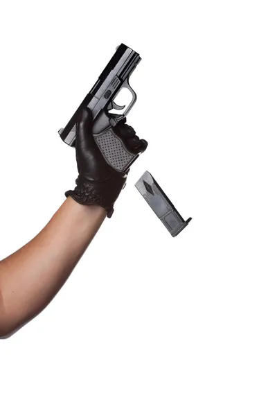 Caduta di una clip pistola — Foto Stock