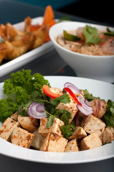 Tajskie jedzenie i ryż jaśminowy — Zdjęcie stockowe