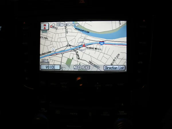GPS navigationg екран — стокове фото