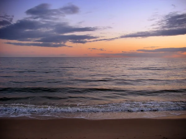 New england beach sonnenuntergang — Stockfoto