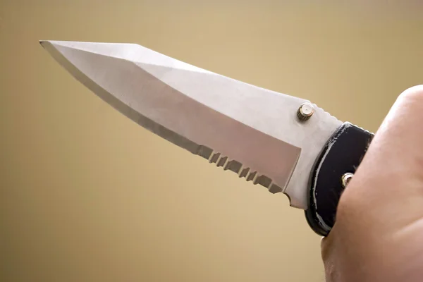Criminal con un cuchillo — Foto de Stock