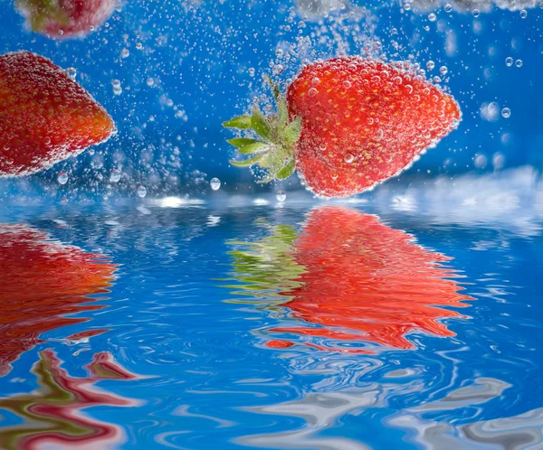 stock image Plunging Strawberries