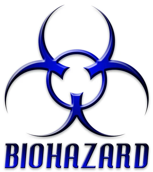 Skośny biohazard czerwone logo — Zdjęcie stockowe