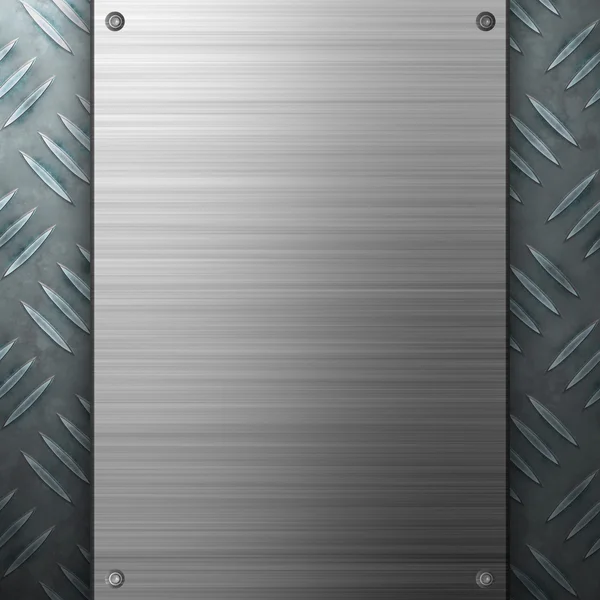 Brushed Aluminum Diamond Plate — Stock Photo, Image