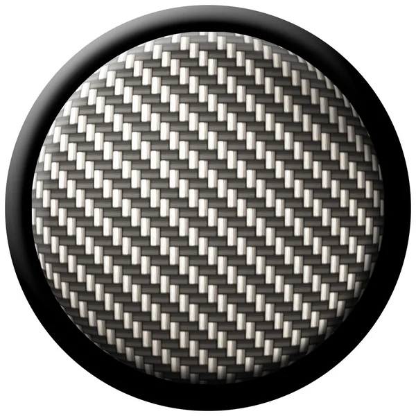 Carbon fiber button — Stock Photo, Image