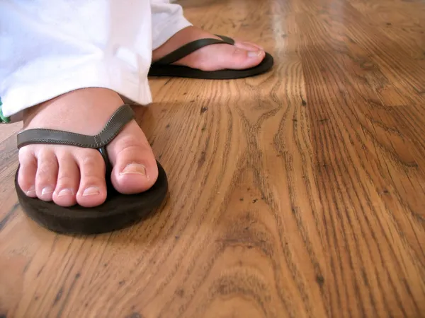 Flip flop pés — Fotografia de Stock