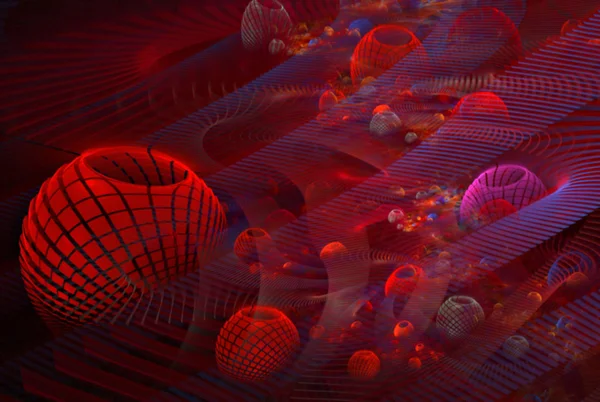Células vermelhas 3D — Fotografia de Stock