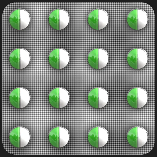Zelené pilulky — Stock fotografie