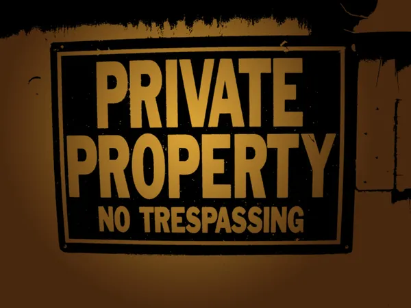Private property — Stock Photo, Image