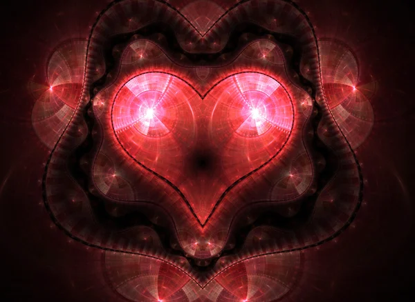 Kalp fractal — Stok fotoğraf