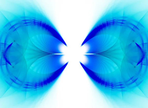 Blå fraktal vortex — Stockfoto
