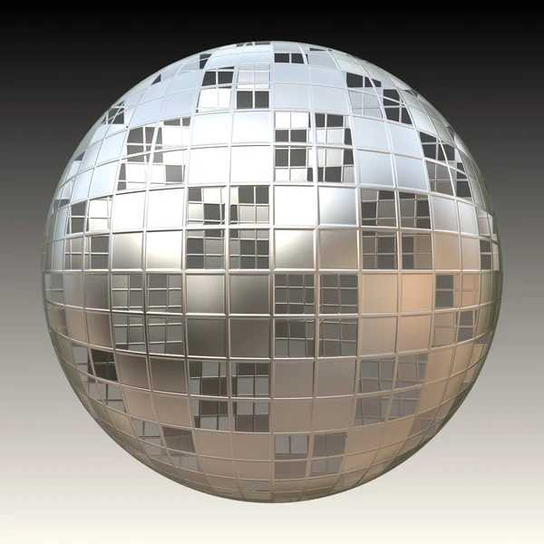 Esfera 3D cromada — Fotografia de Stock