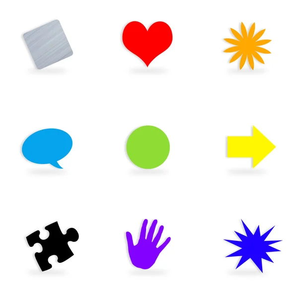 Symbol Buttons Collection — Stock Photo, Image