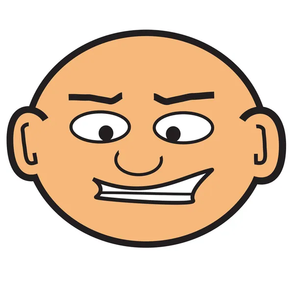 Cartoon bald head — Stock Photo, Image