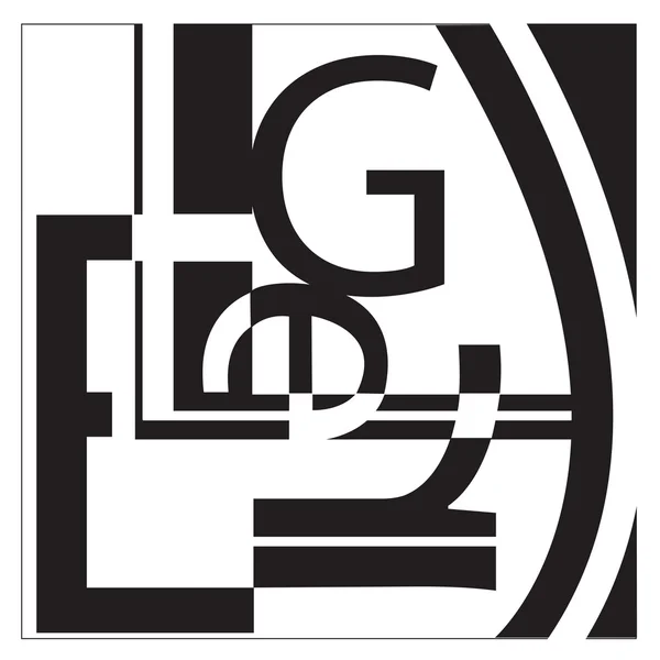 Tipográfia L E G E R kollázs — Stock Fotó